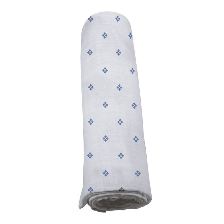Periwinkle Diamond Polka Dot Swaddle - The Little Big Store