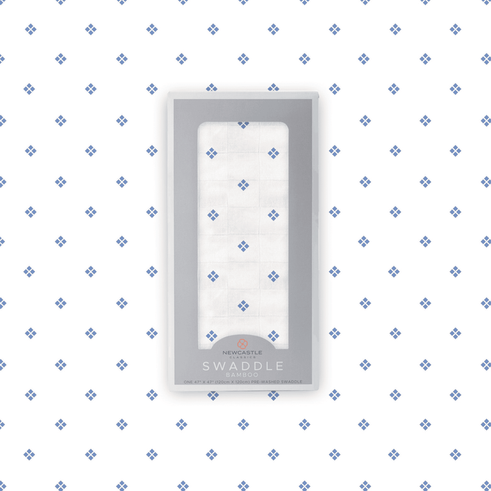 Periwinkle Diamond Polka Dot Swaddle - The Little Big Store