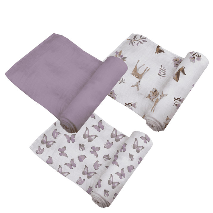 Mountain Meadow Swaddle 3 Pack; Sierra Fox & Butterfly - The Little Big Store