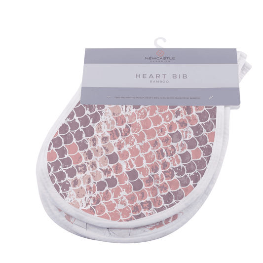 Under The Sea Bamboo Heart Bib 2PK - The Little Big Store