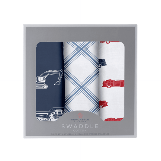Things That Go Swaddle 3 Pack - The Little Big Store