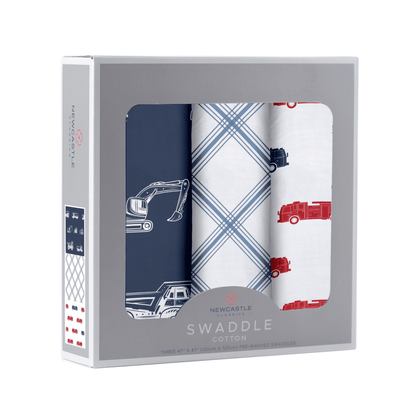 Things That Go Swaddle 3 Pack - The Little Big Store