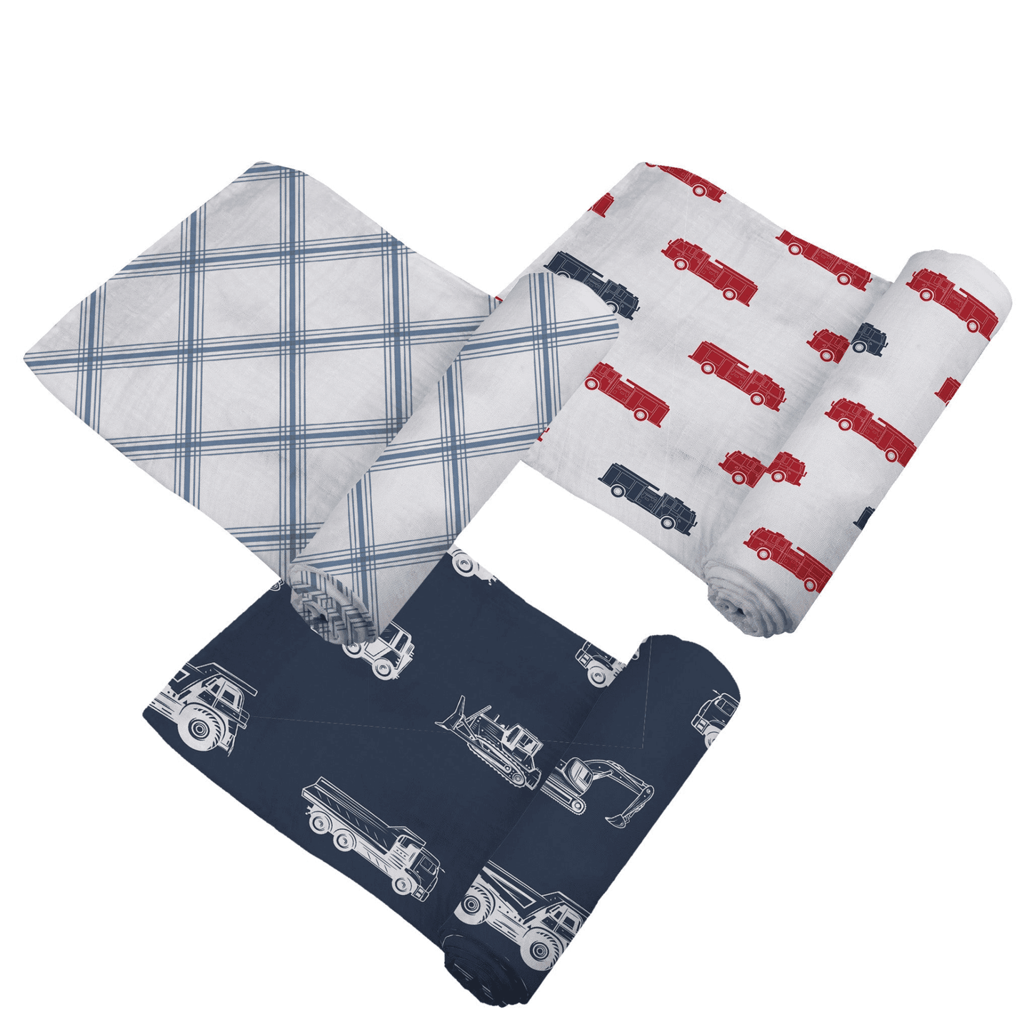 Things That Go Swaddle 3 Pack - The Little Big Store