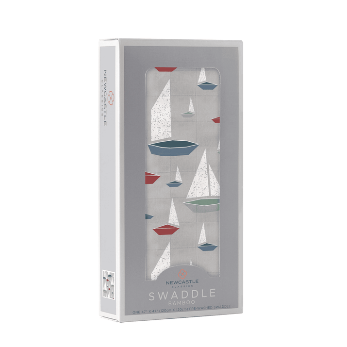 Marina Sailboats Bamboo Swaddle - The Little Big Store