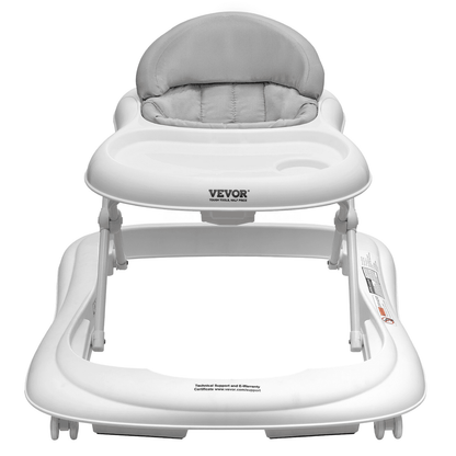 Baby Walker, Foldable Baby Walkers with 3-Level Adjustable Height, Rolling Toddler Walker and Activity Center with Wheels & Feeding Tray, Anti-Rollover Activity Helper for Boy Girl 6-12 Months - The Little Big Store