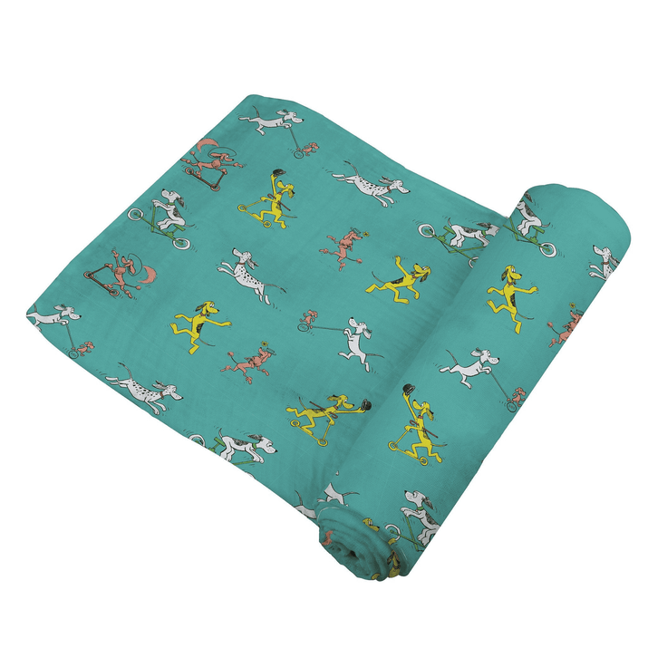 Go, Dog. Go! Bamboo Muslin Swaddle - The Little Big Store
