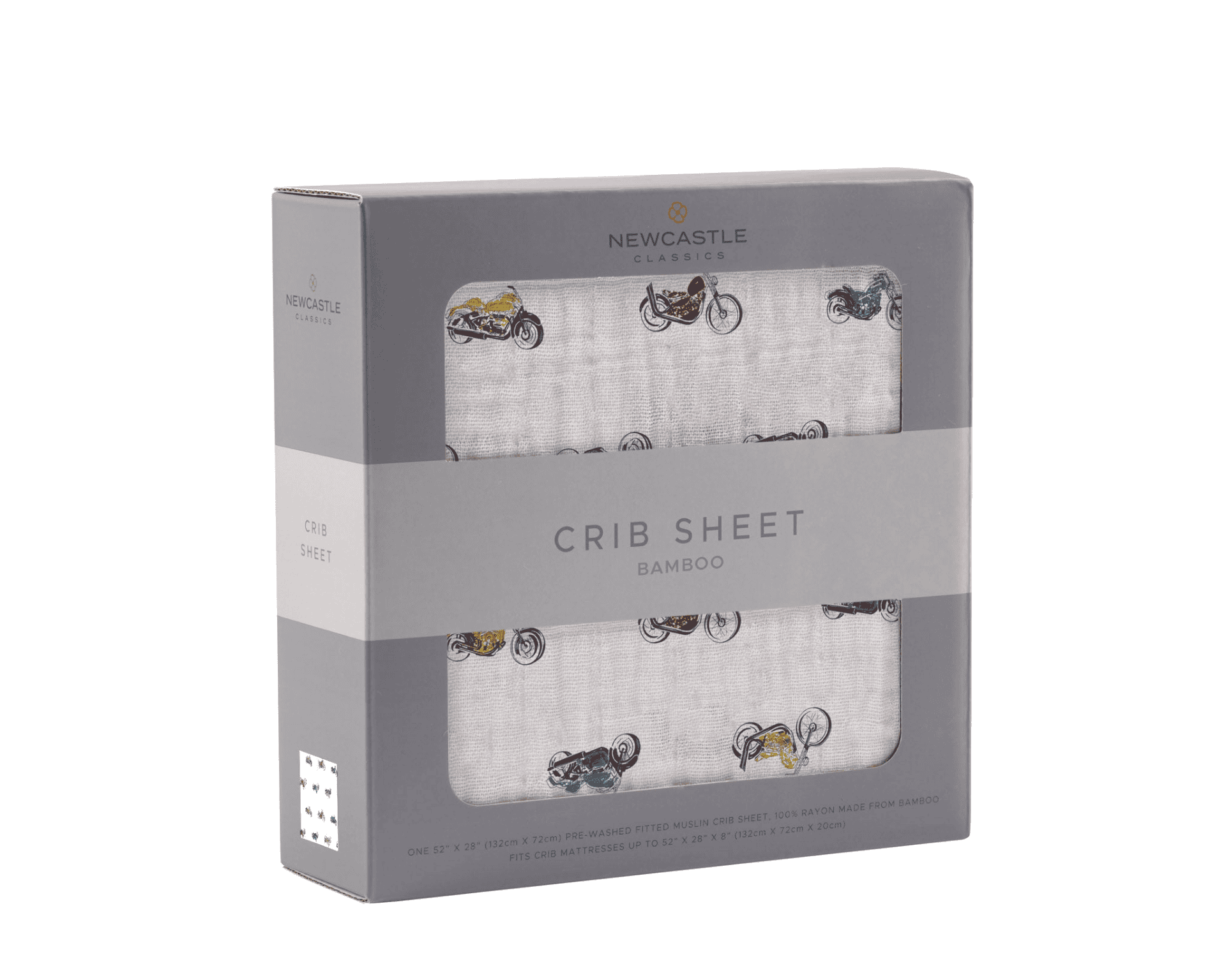 Vintage Motorcycles Bamboo Muslin Crib Sheet - The Little Big Store