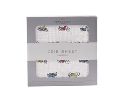 Vintage Motorcycles Bamboo Muslin Crib Sheet - The Little Big Store