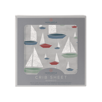 Marina Sailboats Bamboo Muslin Crib Sheet - The Little Big Store