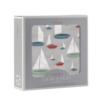 Marina Sailboats Bamboo Muslin Crib Sheet - The Little Big Store