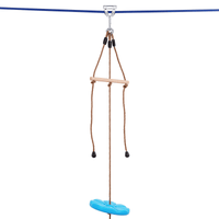 VEVOR 52 ft Zip Line Kit for Kids Adult Trolley Slackers Zipline Up to 500 lb - The Little Big Store