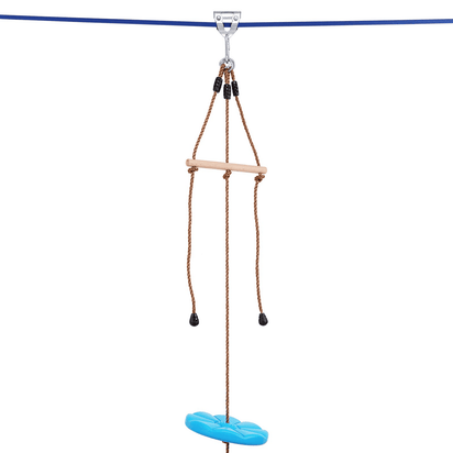 VEVOR 52 ft Zip Line Kit for Kids Adult Trolley Slackers Zipline Up to 500 lb - The Little Big Store