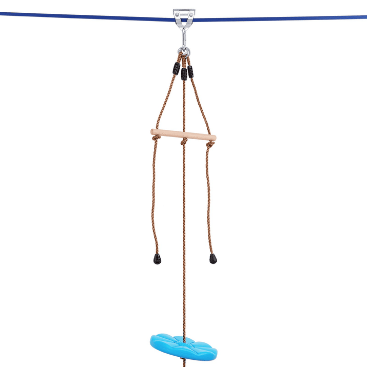 VEVOR 52 ft Zip Line Kit for Kids Adult Trolley Slackers Zipline Up to 500 lb - The Little Big Store