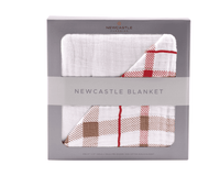 Teddy Bear and Plaid Cotton Muslin Newcastle Blanket - The Little Big Store