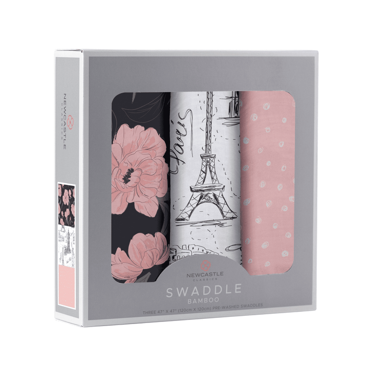 London, Paris, New York Swaddle 3 Pack - The Little Big Store