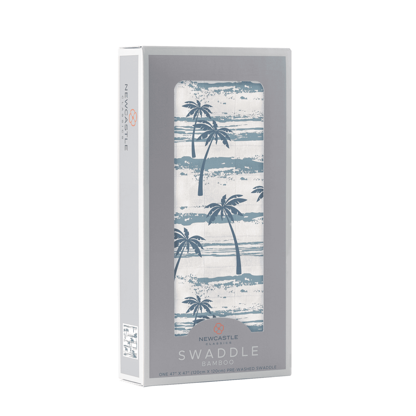 Ocean Palm Trees Bamboo Swaddle - The Little Big Store