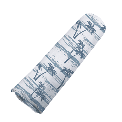 Ocean Palm Trees Bamboo Swaddle - The Little Big Store