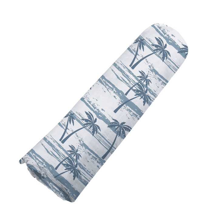 Ocean Palm Trees Bamboo Swaddle - The Little Big Store
