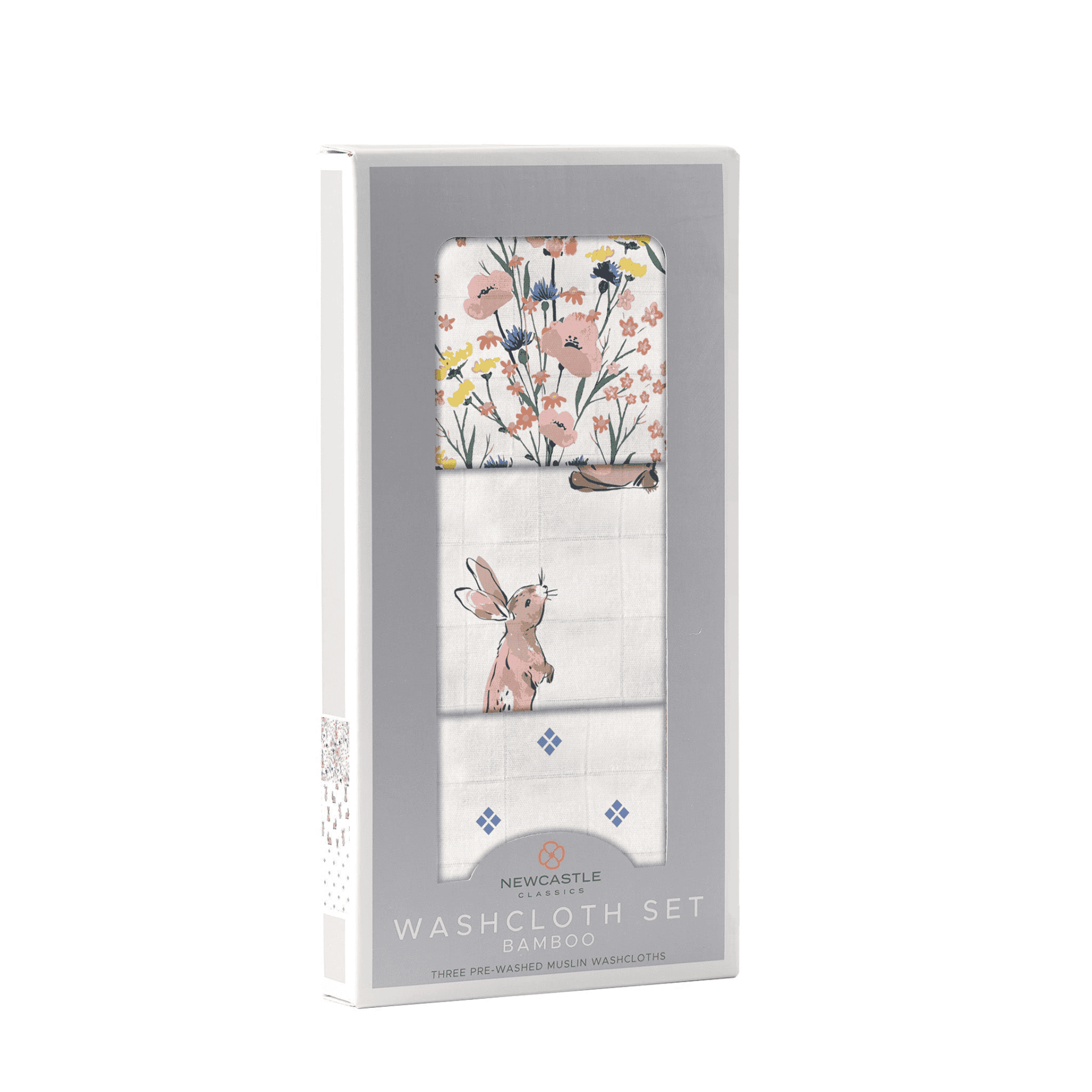Wildflowers Bamboo Washcloth Set 3 Pack - The Little Big Store