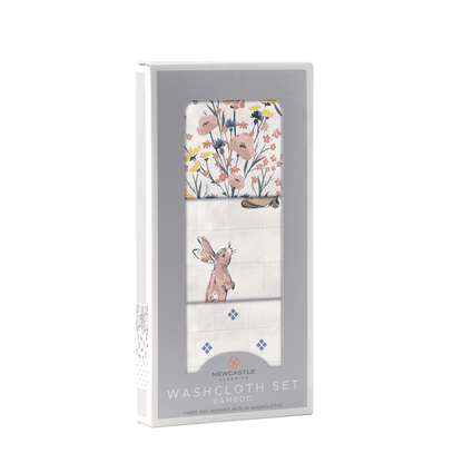 Wildflowers Bamboo Washcloth Set 3 Pack - The Little Big Store