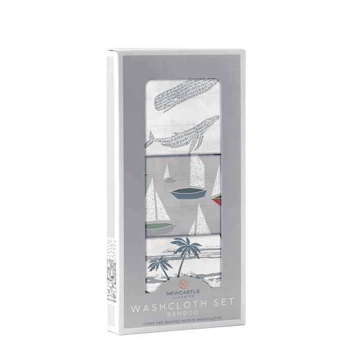 Ocean Tides Bamboo Washcloth Set of 3 - The Little Big Store