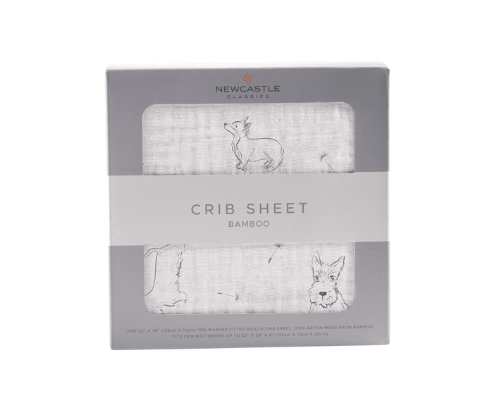 Corgi Bamboo Muslin Crib Sheet - The Little Big Store