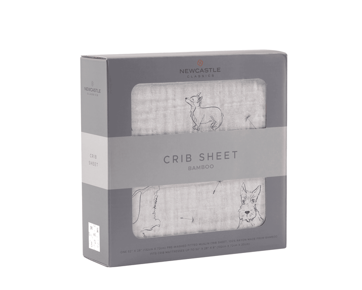 Corgi Bamboo Muslin Crib Sheet - The Little Big Store