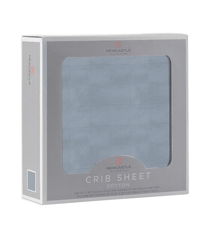 Blue Fog Newcastle Cotton Crib Sheet - The Little Big Store