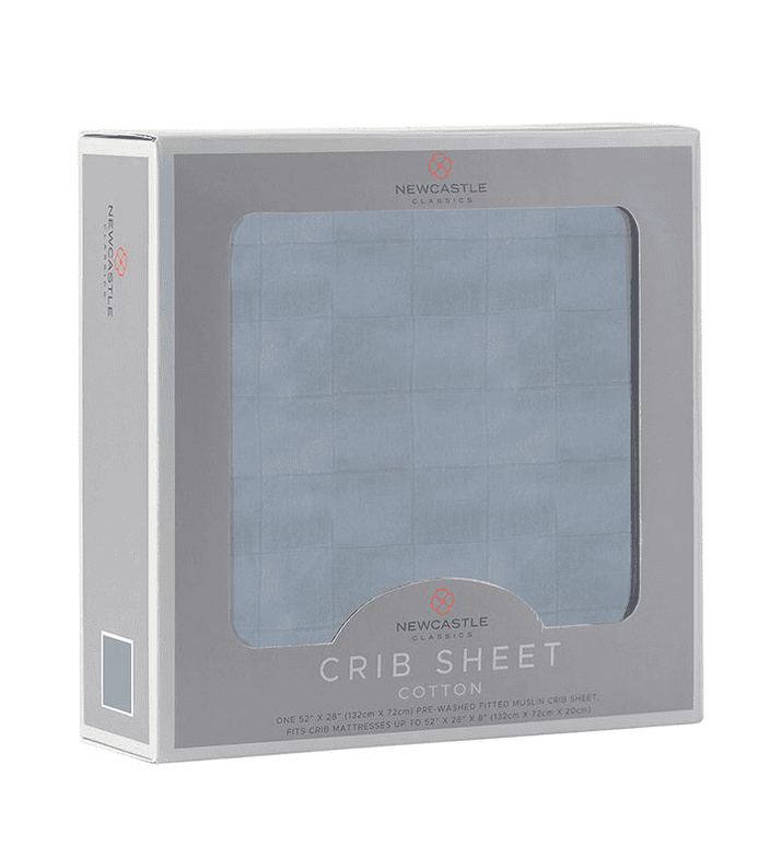 Blue Fog Newcastle Cotton Crib Sheet - The Little Big Store