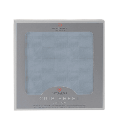 Blue Fog Newcastle Cotton Crib Sheet - The Little Big Store