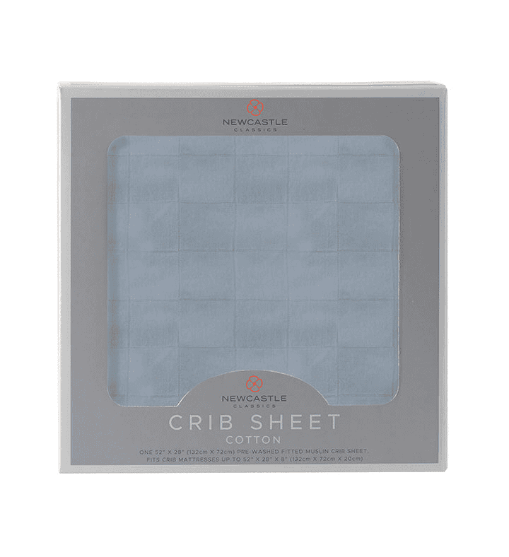 Blue Fog Newcastle Cotton Crib Sheet - The Little Big Store