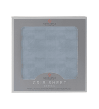 Blue Fog Newcastle Cotton Crib Sheet - The Little Big Store