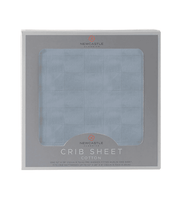 Blue Fog Newcastle Cotton Crib Sheet - The Little Big Store