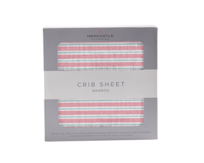 Candy Stripe Bamboo Muslin Crib Sheet - The Little Big Store