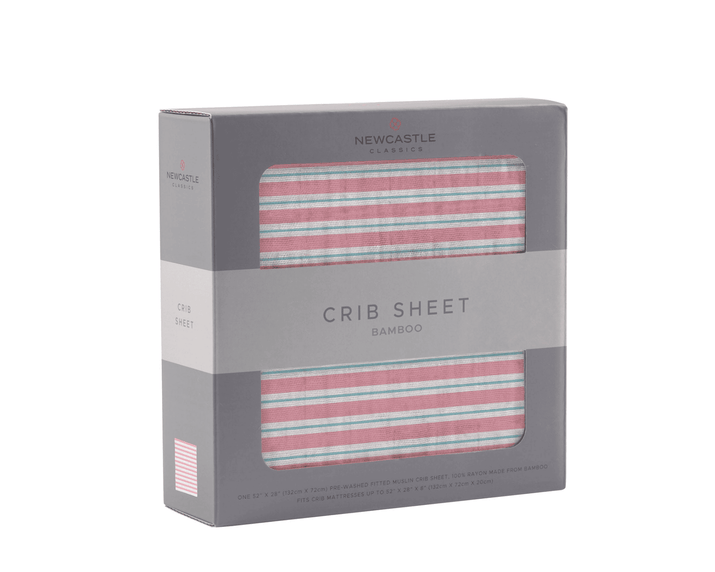 Candy Stripe Bamboo Muslin Crib Sheet - The Little Big Store