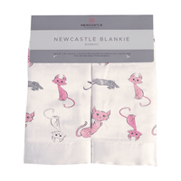 Playful Kitty Bamboo Muslin Security Baby Blankie - The Little Big Store