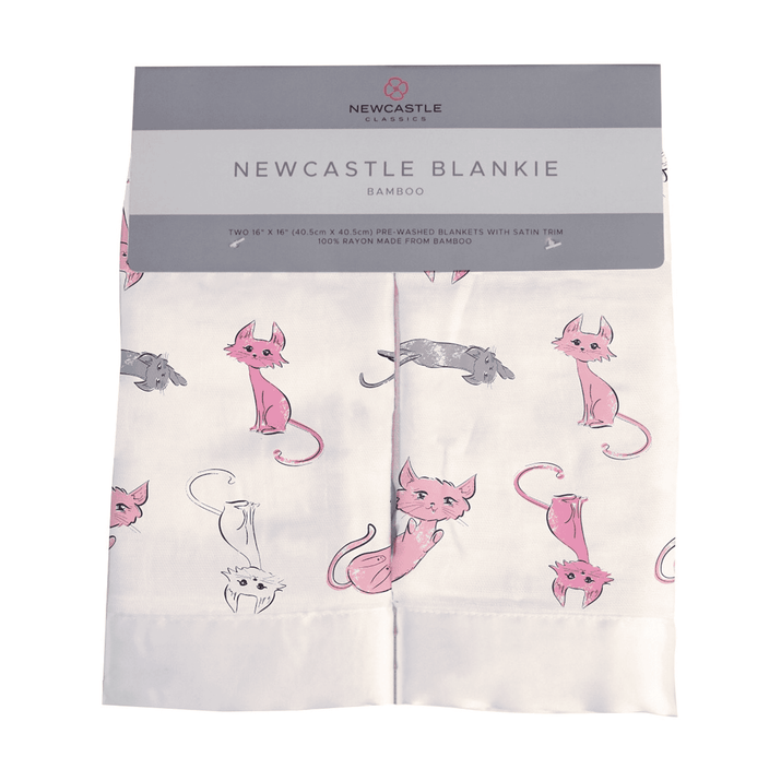 Playful Kitty Bamboo Muslin Security Baby Blankie - The Little Big Store