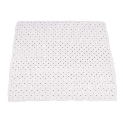 Powder Pink Bunnies and Periwinkle Diamond Polka Dot Bamboo Newcastle Blanket - The Little Big Store