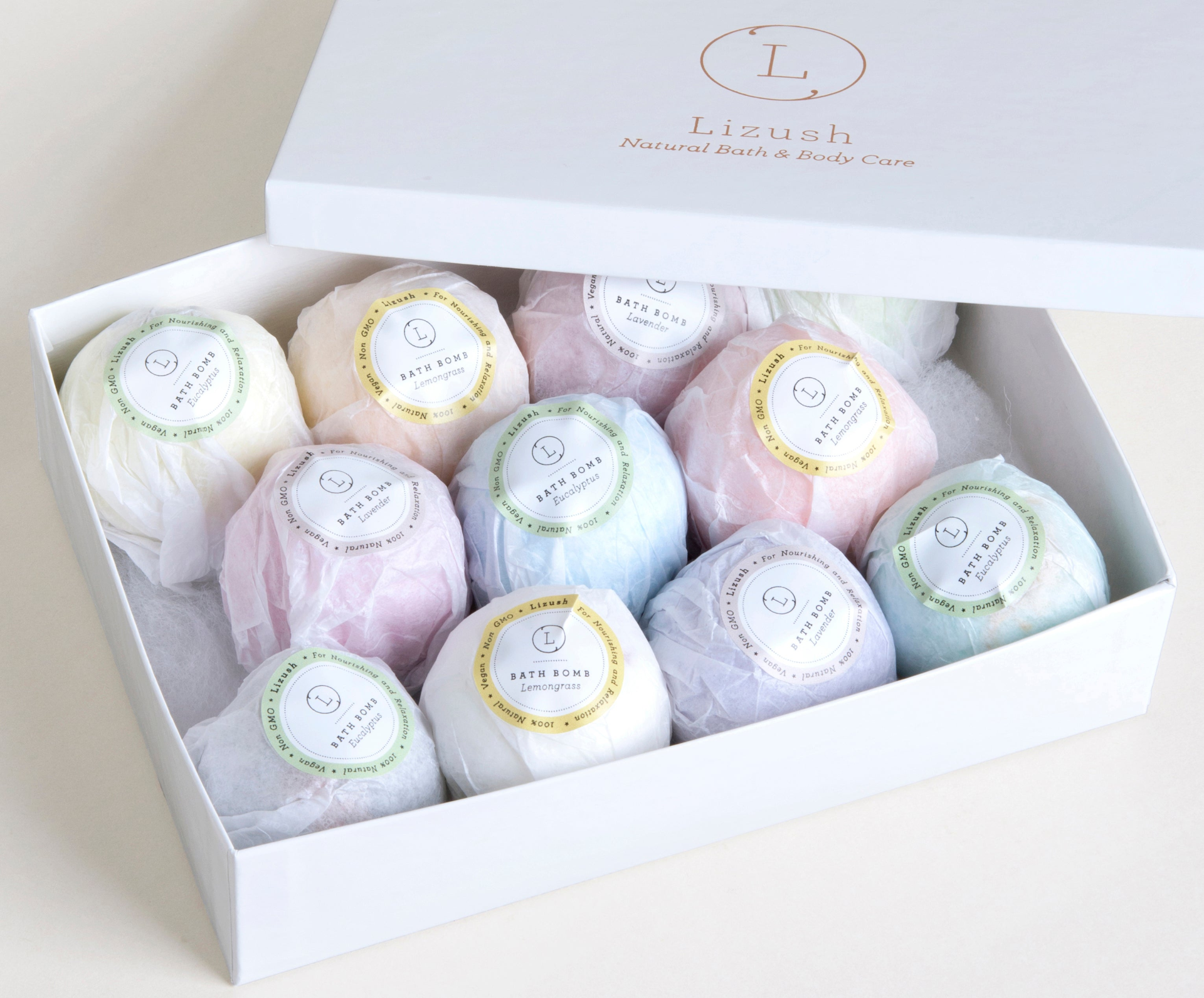 TheLittleBigStore SurpriseFizz™ 12-Piece Bath Bomb Gift Box – 11 + 1 FREE Bonus Bomb