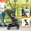 VEVOR Standard Baby Infant Stroller, Toddler Stroller with 95°-150° Adjustable Backrest & & 0/90°Adjustable Footrest & One-click Folding, Newborn Stroller with Cup Holder and Carry Bag, Black - The Little Big Store