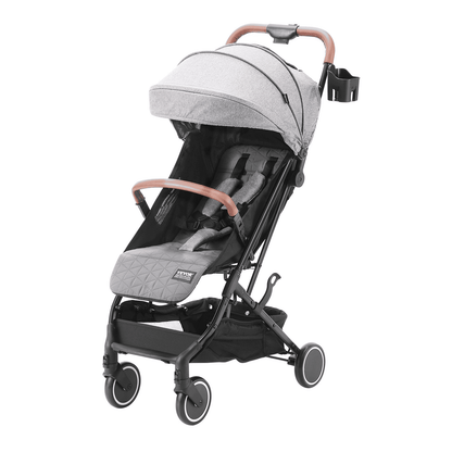 Standard Baby Infant Stroller, Toddler Stroller with 95°-150° Adjustable Backrest & & 0/90°Adjustable Footrest & One-click Folding, Newborn Stroller with Cup Holder and Carry Bag, Dark Grey - The Little Big Store