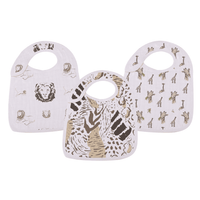 On The Savannah Bamboo Muslin Snap Bibs 3PK - The Little Big Store