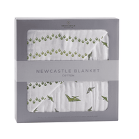 Dino Feet and Pteranodon Cotton Muslin NewcastleBlanket - The Little Big Store