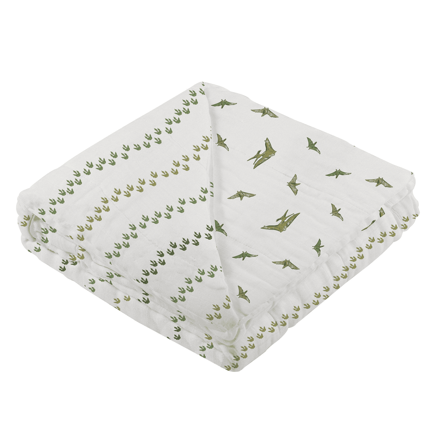 Dino Feet and Pteranodon Cotton Muslin NewcastleBlanket - The Little Big Store