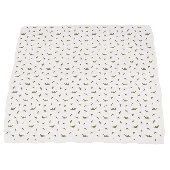 Dino Feet and Pteranodon Cotton Muslin NewcastleBlanket - The Little Big Store