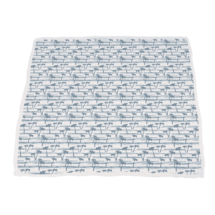 Ocean Palm Trees and Marina Sailboats Bamboo Newcastle Blanket - The Little Big Store