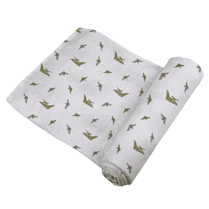 Pteranodon Cotton Muslin Swaddle - The Little Big Store