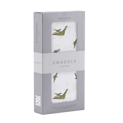 Pteranodon Cotton Muslin Swaddle - The Little Big Store