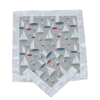 Marina Sailboats Bamboo Newcastle Blankie - The Little Big Store