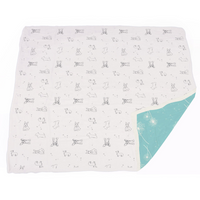 Corgi and Dandelion Seeds Bamboo Muslin Newcastle Blanket - The Little Big Store